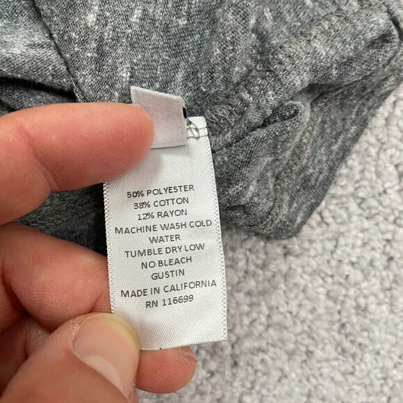 Gustin Basic T-Shirt Mens XL Hrather Gray V-Neck Short Sleeve Essential Tee Top - Picture 8 of 12